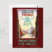 Carte Postale Vikings de Scandinavie vintage (Devant / Derrière)