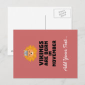 Carte Postale Vikings sont nés en Novembre Zur82 (Devant / Derrière)