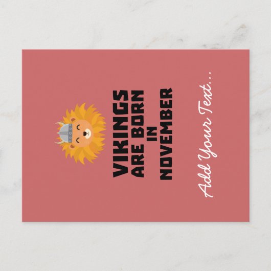 Carte Postale Vikings sont nés en Novembre Zur82 (Devant)