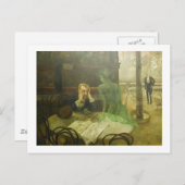 Carte Postale Viktor Oliva. Buveur d'absinthe (Devant / Derrière)
