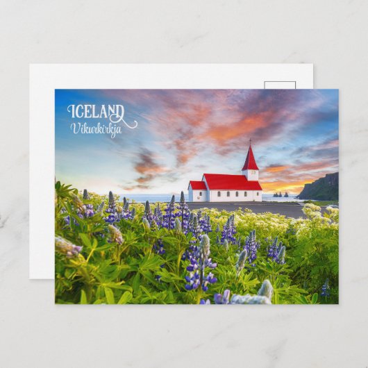 Carte Postale Vikurkirkja, Islande (Devant / Derrière)