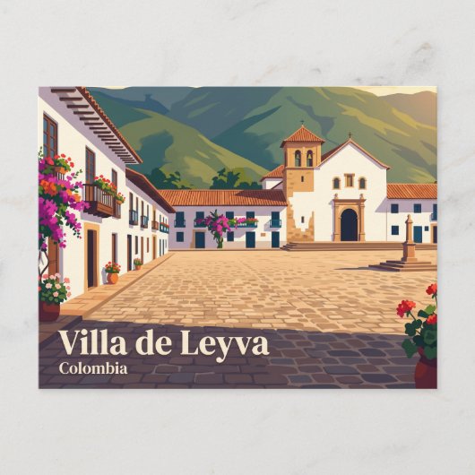 Carte Postale Villa de Leyva, Boyacá, Colombie (Devant)