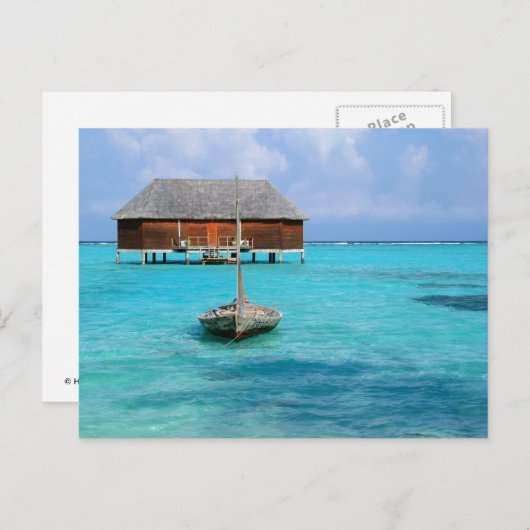 Carte Postale Villa en lune de miel, Maldives (Devant / Derrière)