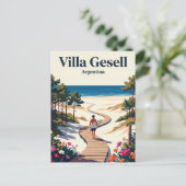 Carte Postale Villa Gesell Argentine (Debout devant)