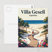 Carte Postale Villa Gesell Argentine (Devant / Derrière)