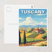 Carte Postale Villa italienne toscane vintage (Devant / Derrière)