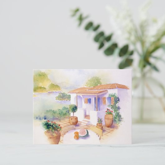 Carte Postale Villa méditerranéenne (Debout devant)