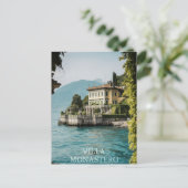 Carte Postale Villa Monastero Varenna lac como (Debout devant)