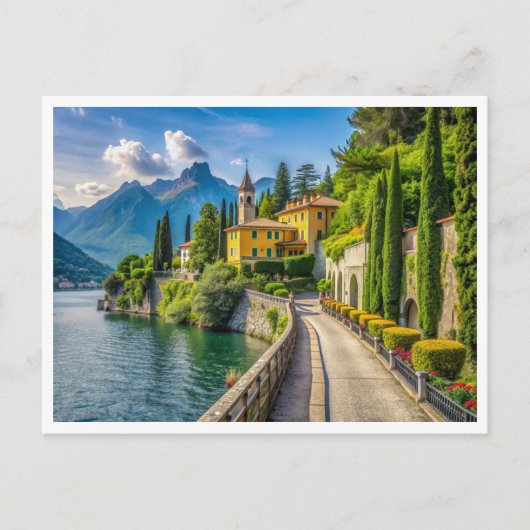 Carte Postale Villa Monastero Varenna lac como (Devant)