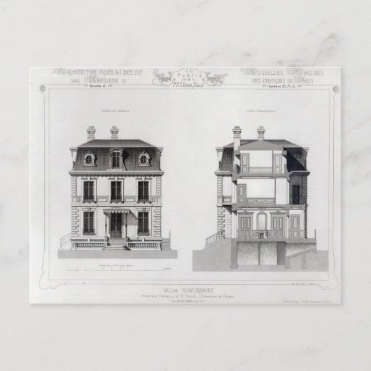 Carte Postale Villa Suburbaine, Premier Chasse à St. Cloud (Devant)
