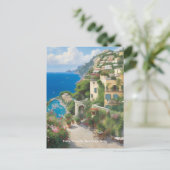 Carte Postale Villa Treville Positano Italie (Debout devant)