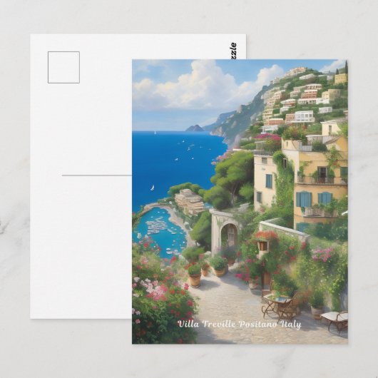 Carte Postale Villa Treville Positano Italie (Devant / Derrière)