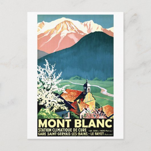 Carte Postale Village à Mont Blanc, France (Devant)