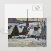 Carte Postale Village breton sous la neige, 1894 (Devant / Derrière)