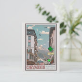 Carte Postale Village de Chamonix (blanc) (Debout devant)