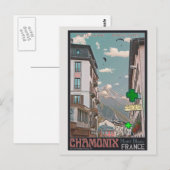 Carte Postale Village de Chamonix (noir) (Devant / Derrière)