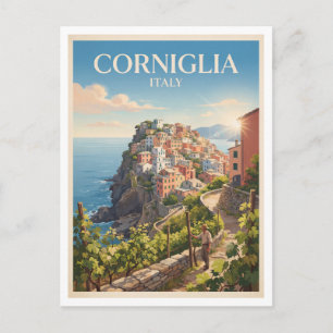 Carte Postale Village de Corniglia au-dessus de la mer Ligure It