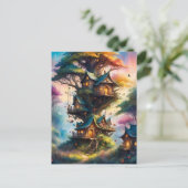 Carte Postale Village de fées coloré, Postcrossing (Debout devant)