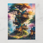 Carte Postale Village de fées coloré, Postcrossing (Devant)