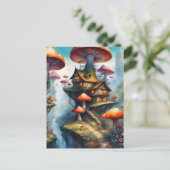 Carte Postale Village de fées coloré, Poste (Debout devant)