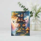 Carte Postale Village de fées coloré, Poste (Debout devant)