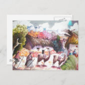 Carte Postale Village de Llama Picture Pérou (Devant / Derrière)