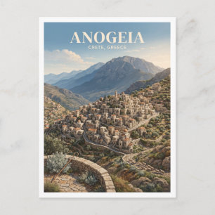 Carte Postale Village de montagne d'Anogéia Grèce