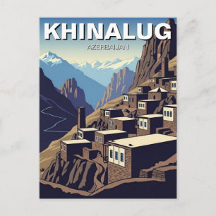 Carte Postale Village de montagne Khinalug en Azerbaïdjan