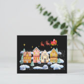 Carte Postale Village de Noël du Pôle Nord du Père Noël (Debout devant)