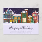 Carte Postale Village de Noël | Joyeuses fêtes (Devant)