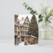 Carte Postale Village de Noël Vintage (Debout devant)