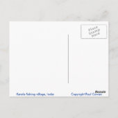 Carte Postale Village de pêcheurs du Kerala (Dos)