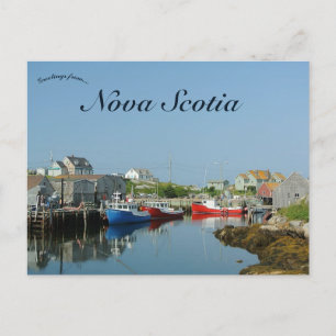 Carte Postale Village de pêcheurs en Nouvelle-Écosse Canada