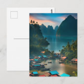 Carte Postale Village de pêcheurs indonésien (Devant / Derrière)