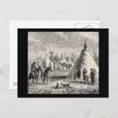 Carte Postale Village de Sioux, circa 1876 (Devant / Derrière)