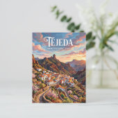 Carte Postale Village de Tejeda Espagne (Debout devant)
