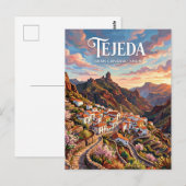 Carte Postale Village de Tejeda Espagne (Devant / Derrière)