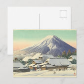 Carte Postale Village d'hiver de Kawase Hasui (Devant / Derrière)
