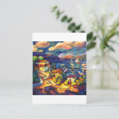 Carte Postale Village en bord de mer (Debout devant)