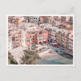 Carte Postale Village italien Cinque Terre Vernazza Photo aérien