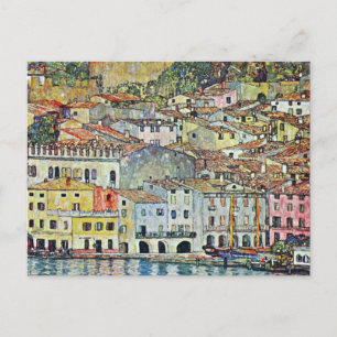 Carte Postale Village italien Malcena au jardin par Klimt