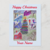 Carte postale Village Noël (Devant)