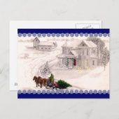 Carte postale Village Noël (Devant / Derrière)