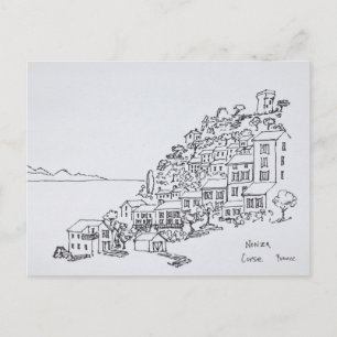 Carte Postale Village perché de Nonza Corse, France