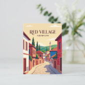 Carte Postale Village Rouge Azerbaïdjan (Debout devant)