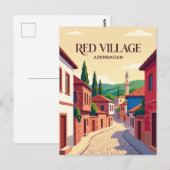 Carte Postale Village Rouge Azerbaïdjan (Devant / Derrière)