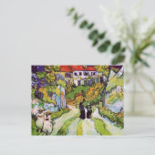 Carte Postale Village Rue Auvers Marches Figures Van Gogh Fine (Debout devant)