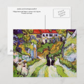 Carte Postale Village Rue Auvers Marches Figures Van Gogh Fine (Devant / Derrière)