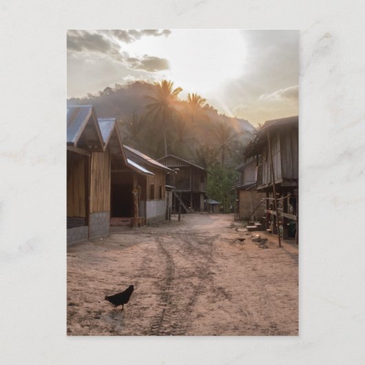 Carte Postale Village rural de Riverside sur le Mékong River, La (Devant)