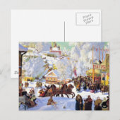 Carte Postale Village russe en hiver (Devant / Derrière)